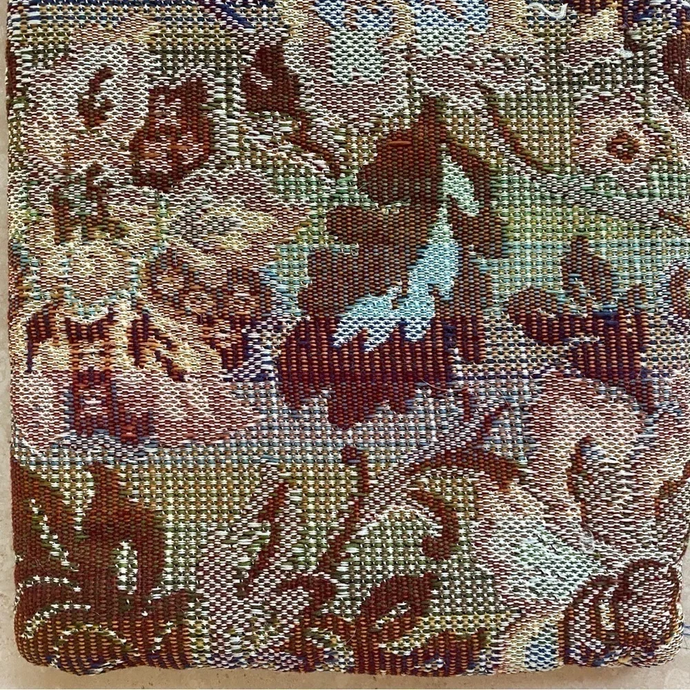 Tibor Handbags California Vintage Floral Tapestry Bohemian Foldover Clutch
